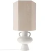 Lampes De Table^HK Living Pied De Lampe Anses Blanc
