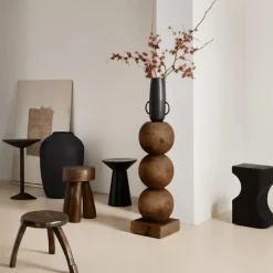 Tables Basses & D'Appoint^Sélectionné par Fleux Piedestal Bulb En Bois D'Acajou