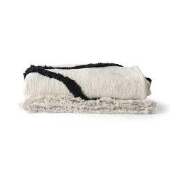 Linge De Lit^HK Living Plaid Capitonne En Coton 130 X 170 Cm Blanc