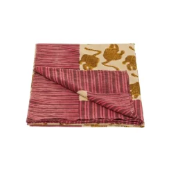 Linge De Lit^Doing Goods Plaid Powder Tiger En Coton - 220 X 140 Cm