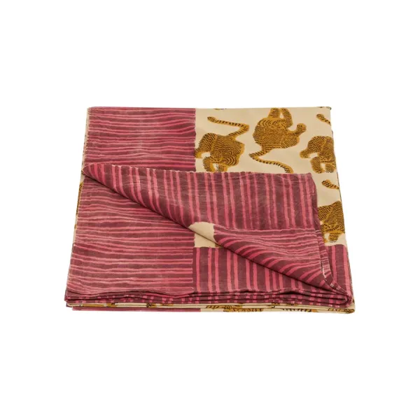Linge De Lit^Doing Goods Plaid Powder Tiger En Coton - 220 X 140 Cm