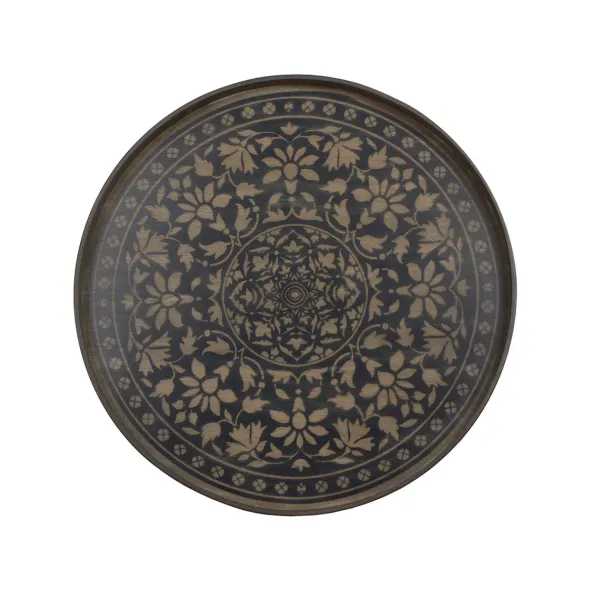 Plats & Plateaux^Ethnicraft Plateau En Bois Black Marrakesh - O 61 Cm