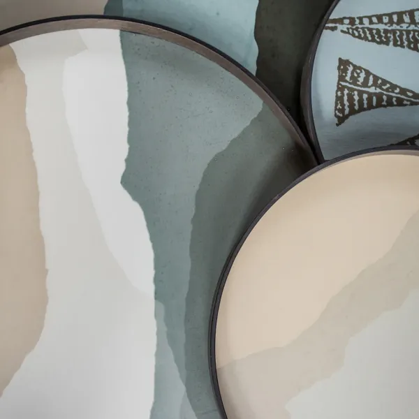 Plats & Plateaux^Ethnicraft Plateau En Verre - Slate Wabi Sabi - O 61 Cm