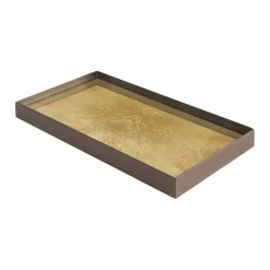 Plats & Plateaux^Ethnicraft Plateau En Verre Gold Leaf - Dore