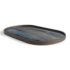Plats & Plateaux^Ethnicraft Plateau En Verre Graphite - Organic Glass Oblong - L 71 Cm