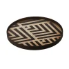 Plats & Plateaux^Ethnicraft Plateau Graphite En Bois - Chevron - O 48 Cm