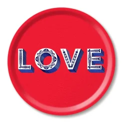 Plats & Plateaux^Sélectionné par Fleux Plateau Love - O 39 Cm - Rouge