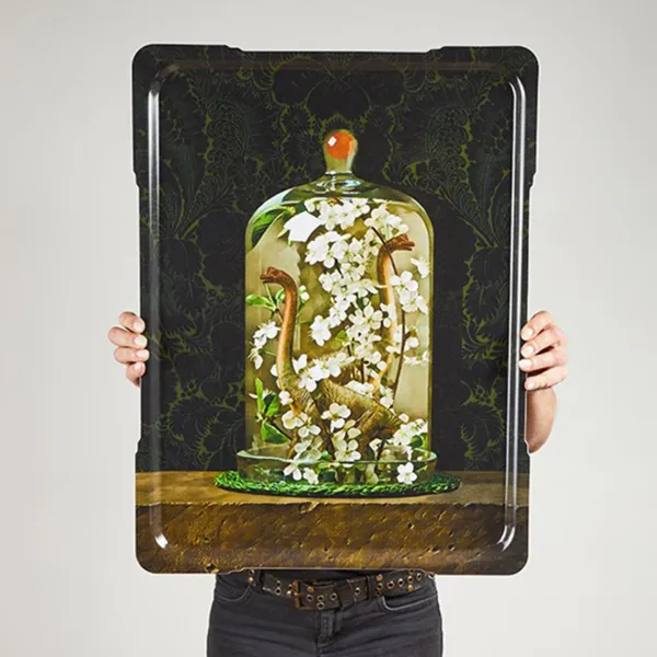 Vide-Poches^Gangzai Plateau Rectangle Dinocloche En Bouleau - 61 X 46 Cm