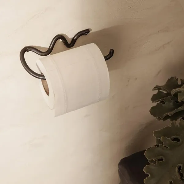 Porte-manteaux & Patères^Ferm Living Porte-Papier Toilette Curvature Noir