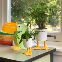 Pots & Jardinières^Sélectionné par Fleux Pot / Jardiniere Pieds Canards - Jaune & Blanc