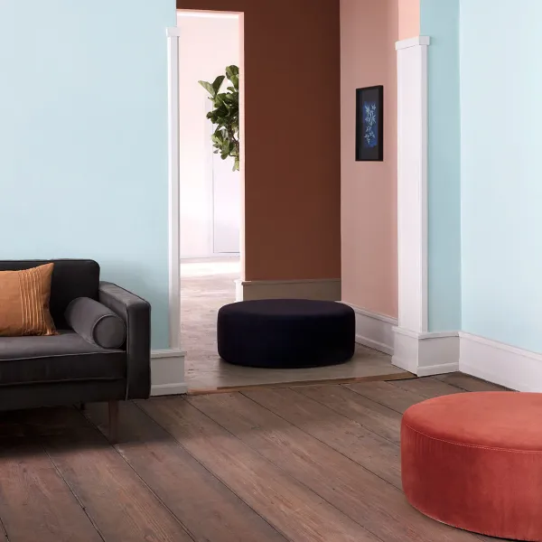 Poufs & Bancs^Broste Copenhagen Pouf Velours Wind - Bleu