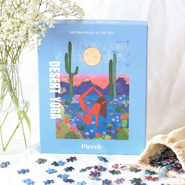 Puzzles^Piecely Puzzle Desert Yoga By Olivia Burki - 500 Pieces