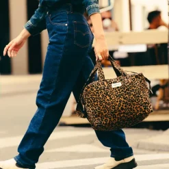 Sacs & Cabas^Rive Droite Paris Sac Sauval City Bag En Coton Recycle - Leopard