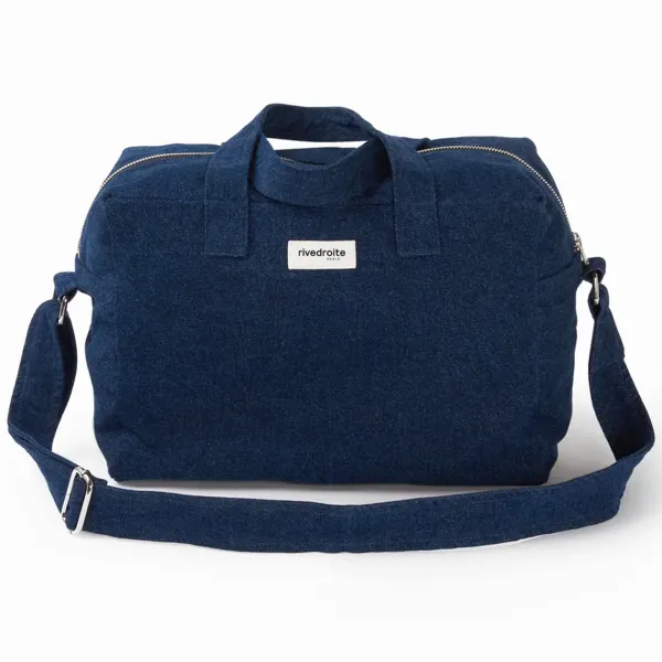 Sacs & Cabas^Rive Droite Paris Sac Sauval City Bag En Coton Recycle - Denim Brut