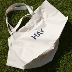Sacs & Cabas^Hay Sac Weekend En Coton Recycle - Bleu Ciel