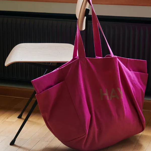 Sacs & Cabas^Hay Sac Weekend En Coton Recycle - Fuchsia
