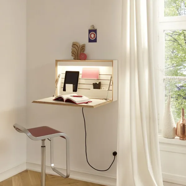 Bureaux & Secrétaires^Müller Secretaire Flatbox Avec Lampe Led - Blanc