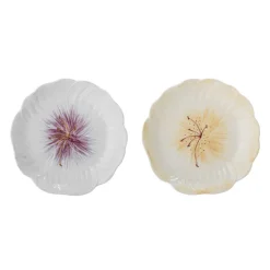Assiettes & Couverts^Bloomingville Set De 2 Assiettes Mimosa En Gres - O 21 X 3,5 Cm - Violet & Creme
