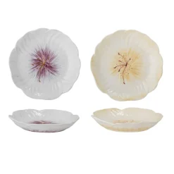 Assiettes & Couverts^Bloomingville Set De 2 Assiettes Mimosa En Gres - O 21 X 3,5 Cm - Violet & Creme