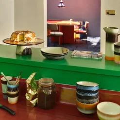Bols & Coupelles^HK Living Set De 4 Bols Ceramique 70'S Groovy