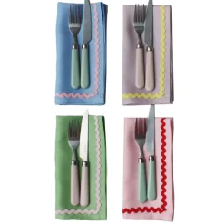 Sets De Table & Dessous De Verre^Sélectionné par Fleux Set De 2 Serviettes Ric-Rac Bleu