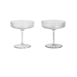 Carafes & Verres^Ferm Living Set De 2 Verres A Champagne Ripple Transparent