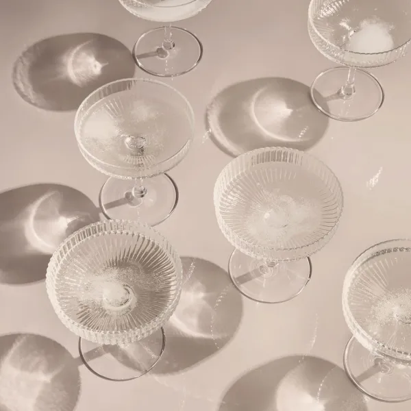 Carafes & Verres^Ferm Living Set De 2 Verres A Champagne Ripple Transparent