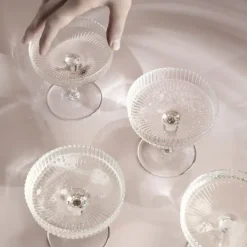 Carafes & Verres^Ferm Living Set De 2 Verres A Champagne Ripple Transparent