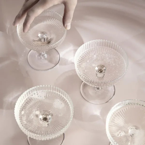 Carafes & Verres^Ferm Living Set De 2 Verres A Champagne Ripple Transparent