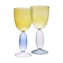 Carafes & Verres^Sélectionné par Fleux Set De 2 Verres A Vin Boon Jaune