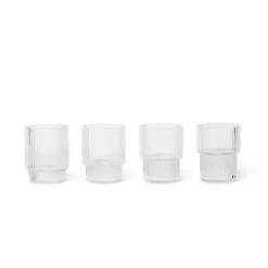Carafes & Verres^Ferm Living Set De 4 Verres Ripple - Fume Gris
