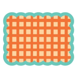 Sets De Table & Dessous De Verre^Fleux Set De Table Biscotti A Carreaux - 38 Cm X 48 Cm -Rouge & Bleu