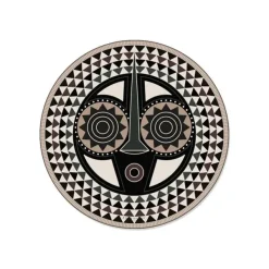 Sets De Table & Dessous De Verre^Pôdevache Set De Table Rond Masque Africain Doupa En Vinyle - O 38 Cm