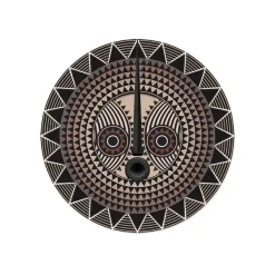 Sets De Table & Dessous De Verre^Pôdevache Set De Table Rond Masque Africain Maswa En Vinyle - O 38 Cm