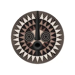 Sets De Table & Dessous De Verre^Pôdevache Set De Table Rond Masque Africain Tabaka En Vinyle - O 38 Cm