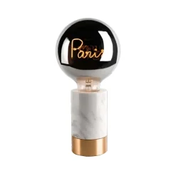 Lampes De Table^Elements Lighting Socle Lampe De Table Romance - Marbre Blanc