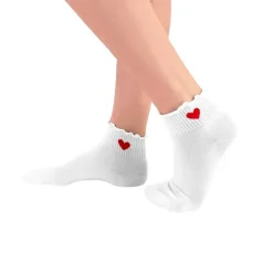Chaussettes^Sélectionné par Fleux Socquettes Coeur Dentelle Blanc