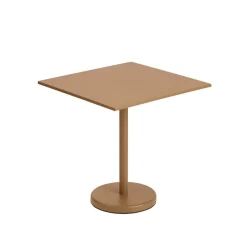 Tables D'extérieur^Muuto Table A Cafe Linear Steel Burnt Orange - 70 X 70 X H 73 Cm