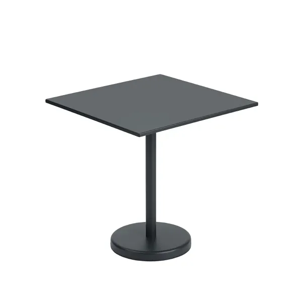 Tables D'extérieur^Muuto Table A Cafe Linear Steel Black - 70 X 70 X H 73 Cm