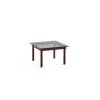 Tables Basses & D'Appoint^Hay Table Basse Kofi Chene Massif Rouge Grange & Verre Teinte Gris - L 60 X L 60 X H 36 Cm
