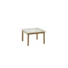 Tables Basses & D'Appoint^Hay Table Basse Kofi Chene Massif & Verre Roseau Transparent - L 60 X L 60 X H 36 Cm