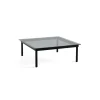 Tables Basses & D'Appoint^Hay Table Basse Kofi Chene Massif Noir & Verre Teinte Gris - L 100 X L 100 X H 36 Cm