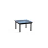 Tables Basses & D'Appoint^Hay Table Basse Kofi Chene Massif Noir & Verre Teinte Bleu - L 60 X L 60 X H 36 Cm