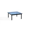 Tables Basses & D'Appoint^Hay Table Basse Kofi Chene Massif Noir & Verre Teinte Bleu - L 80 X L 80 X H 36 Cm