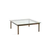 Tables Basses & D'Appoint^Hay Table Basse Kofi Noyer Massif & Verre Clair - L 100 X L 100 X H 36 Cm