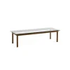 Tables Basses & D'Appoint^Hay Table Basse Kofi Noyer Massif & Verre Clair - L 140 X L 50 X H 36 Cm