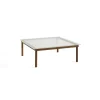 Tables Basses & D'Appoint^Hay Table Basse Kofi Noyer Massif & Verre Roseau Transparent - L 100 X L 100 X H 36 Cm