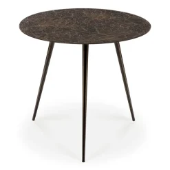 Tables Basses & D'Appoint^Ethnicraft Table Basse Luna - Lava - Whisky - O 50 X H 45 Cm