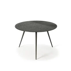 Tables Basses & D'Appoint^Ethnicraft Table Basse Luna En Mineaux - Noir - O 65 X H 41 Cm