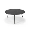 Tables Basses & D'Appoint^Ethnicraft Table Basse Luna En Mineaux - Noir - O 80 X H 35 Cm